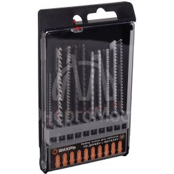 Набор пилок для лобзика по дереву и металлу 10шт Вихрь