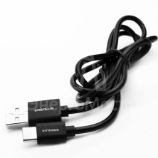 Кабель USB ELX-CDC02P-C02 ПРОМО USB-Type C 2А 1м зарядка+передача данных пакет черн. ERGOLUX 15089