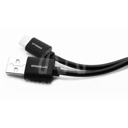 Кабель USB ELX-CDC02P-C02 ПРОМО USB-Type C 2А 1м зарядка+передача данных пакет черн. ERGOLUX 15089