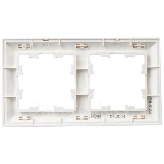 Рамка 2-м BRITE РУ-2-Бр бел./бел. IEK BR-M22-12-K01