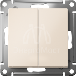 Механизм переключателя 2-кл. СП AtlasDesign 10А IP20 (сх. 6/2) 10AX беж. SchE ATN000265