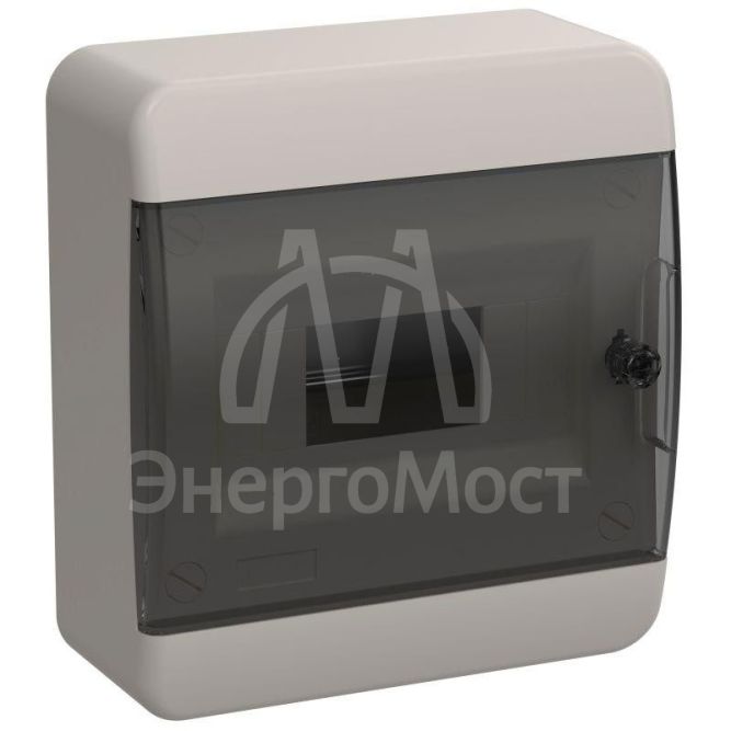 Корпус пластиковый ЩРН-П-8 IP41 черн. прозр. дверь TEKFOR IEK TF5-KP12-N-08-41-K01-K03