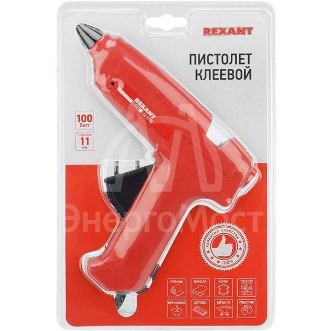 Пистолет клеевой 100Вт большой (блист.) REXANT 12-0105
