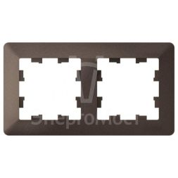 Рамка 2-м AtlasDesign Air мокко/дым. черн. SE ATN220602