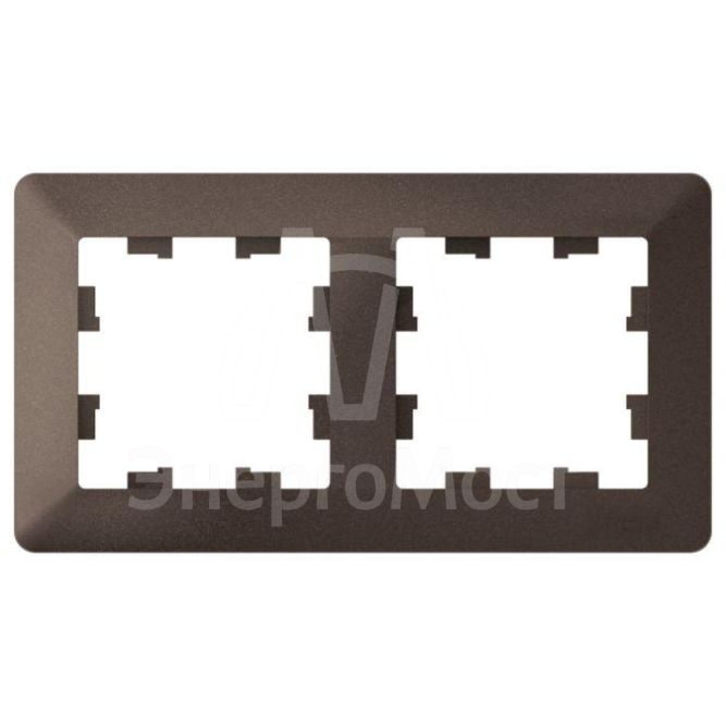Рамка 2-м AtlasDesign Air мокко/дым. черн. SE ATN220602
