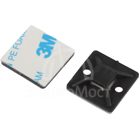 Площадка самоклеящаяся под хомуты 25х25мм NO-225-344 черн. (уп.50шт) Эра Б0066740