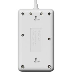 Удлинитель с сетевым фильтром 3х1.5м 10А 4USB + 2USBC 2500Вт ПВС 3х1 прямоуг. бел. КОСМОС FKsm1.5m-3gPF(W)USB