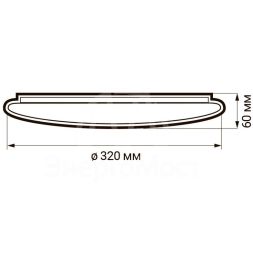 Светильник светодиодный PPB WAVE 32Вт 4000К IP20 D320х60 JazzWay 5024663