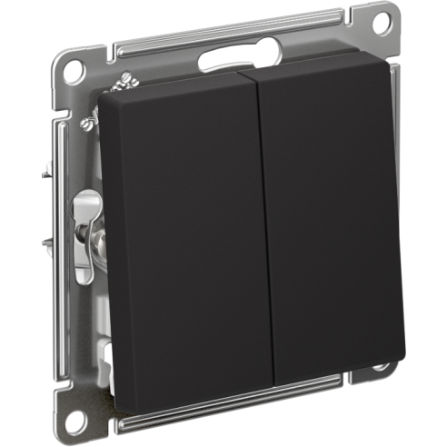 Выключатель 2-кл. AtlasDesign (сх. 2) 10А с самовозвратом механизм карбон SE ATN001017