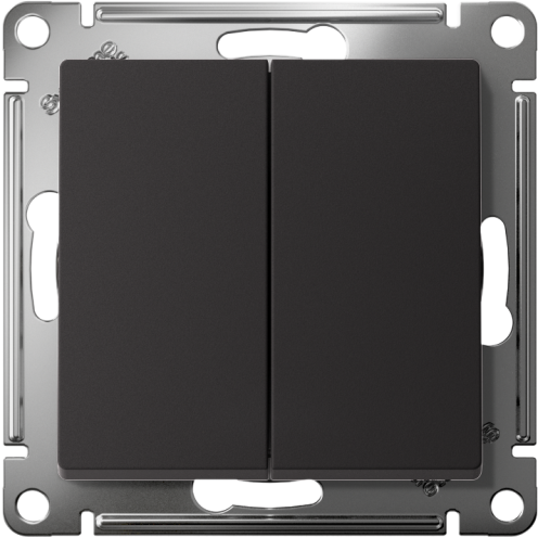 Выключатель 2-кл. AtlasDesign (сх. 2) 10А с самовозвратом механизм карбон SE ATN001017