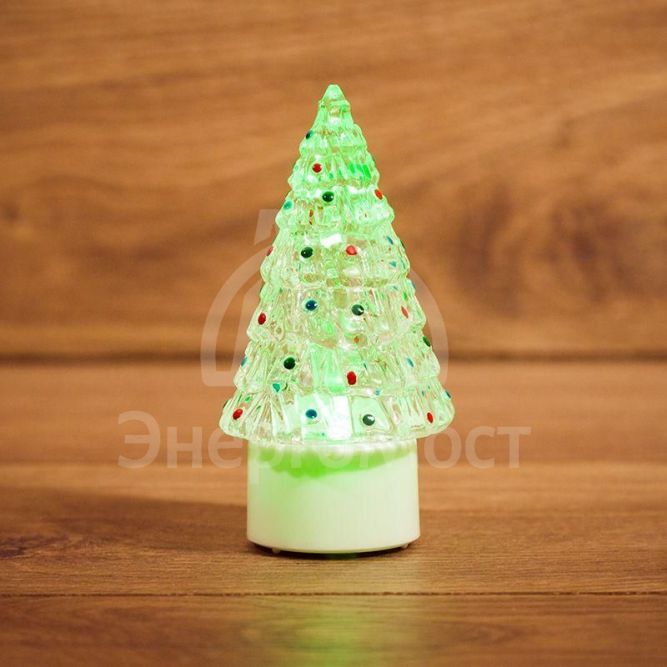 Фигура светодиодная &amp;quot;Елочка средняя&amp;quot; на подставке (батарейки 3хAG13(LR44) в компл.) 10.5см 1LED IP20 4.5В RGB NEON-NIGHT 501-048