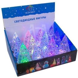 Фигура светодиодная &amp;quot;Елочка средняя&amp;quot; на подставке (батарейки 3хAG13(LR44) в компл.) 10.5см 1LED IP20 4.5В RGB NEON-NIGHT 501-048