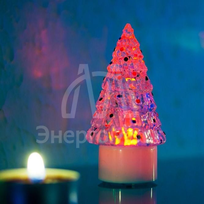 Фигура светодиодная &amp;quot;Елочка средняя&amp;quot; на подставке (батарейки 3хAG13(LR44) в компл.) 10.5см 1LED IP20 4.5В RGB NEON-NIGHT 501-048