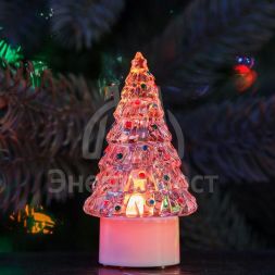 Фигура светодиодная &amp;quot;Елочка средняя&amp;quot; на подставке (батарейки 3хAG13(LR44) в компл.) 10.5см 1LED IP20 4.5В RGB NEON-NIGHT 501-048