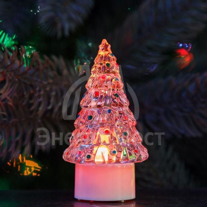 Фигура светодиодная &amp;quot;Елочка средняя&amp;quot; на подставке (батарейки 3хAG13(LR44) в компл.) 10.5см 1LED IP20 4.5В RGB NEON-NIGHT 501-048