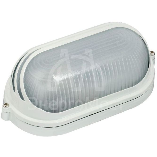 Светильник НПП 1407 60Вт E27 IP54 бел. овал ресничка IEK LNPP0-1407-1-060-K01