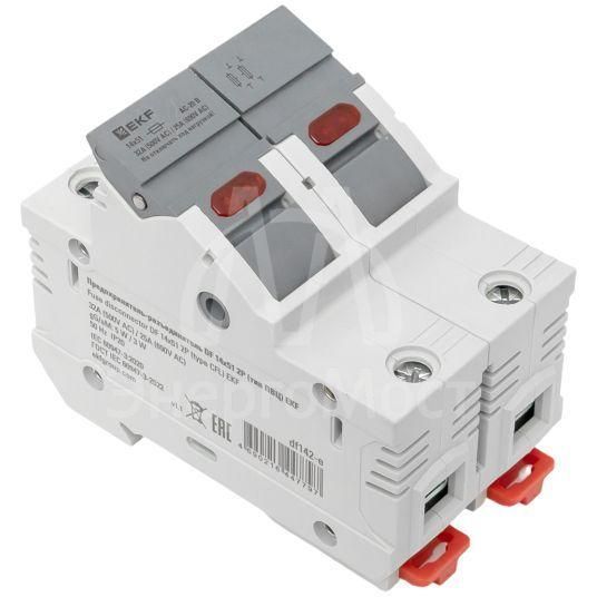 Предохранитель-разъединитель DF 14х51 2п (тип ПВЦ) EKF df142-e