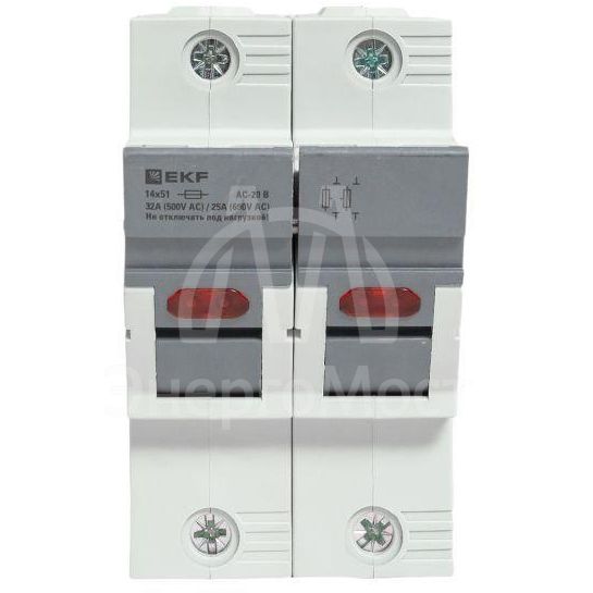 Предохранитель-разъединитель DF 14х51 2п (тип ПВЦ) EKF df142-e