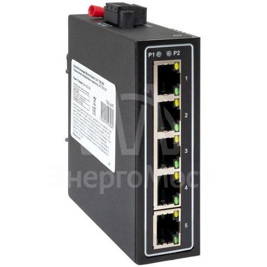 Коммутатор неуправляемый промышленный U-5T 5 портов 10/100Base-T(X) RJ45 монтаж на DIN-рейку TSX EKF TSX-U-5T