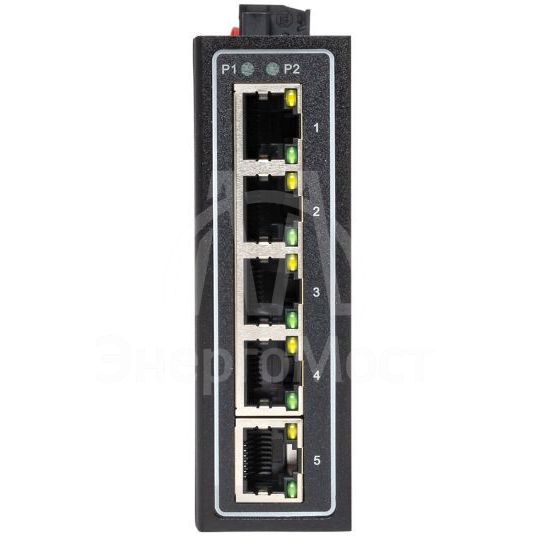 Коммутатор неуправляемый промышленный U-5T 5 портов 10/100Base-T(X) RJ45 монтаж на DIN-рейку TSX EKF TSX-U-5T