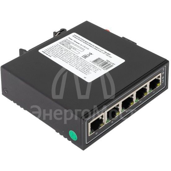 Коммутатор неуправляемый промышленный U-5T 5 портов 10/100Base-T(X) RJ45 монтаж на DIN-рейку TSX EKF TSX-U-5T