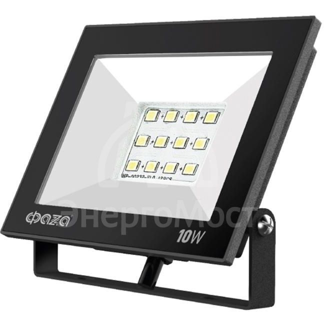 Прожектор светодиодный СДО-20 10Вт 6500К IP65 230В BL прозр. закаленное стекло ФАZА 5047242