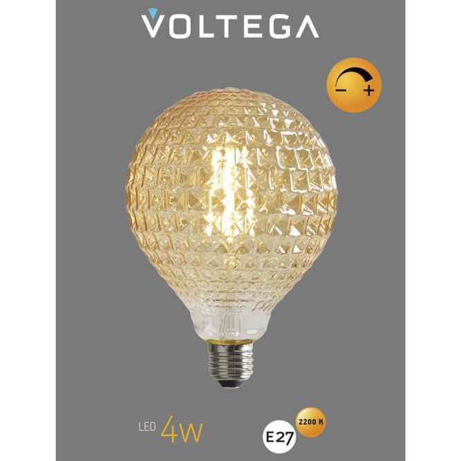 Лампа светодиодная Loft Led YX-G125175LK2F 4Вт 2200К E27 DIM Voltega 8576