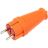 Вилка прямая влагозащ. 16А IP44 с заземл. COMPACT каучук оранж. Rexant 111-202