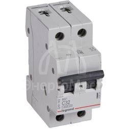 Выключатель автоматический модульный 2п C 32А 4.5кА RX3 Leg 419700