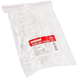 Дюбель-хомут Т-образный для двух плоских кабелей 2х12 КФ (уп.100шт) Rexant 07-4615