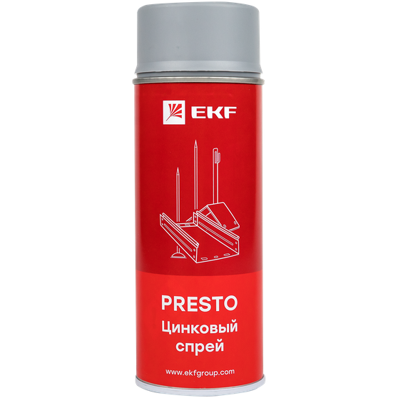 Спрей цинковый "Presto" 400мл EKF lp-zinc