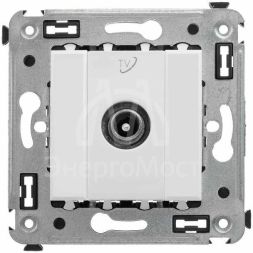 Розетка телевизионная проходная TV СП Avanti &amp;quot;Белое облако&amp;quot; DKC 4400513