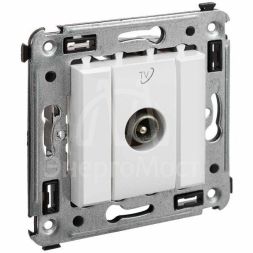 Розетка телевизионная проходная TV СП Avanti &amp;quot;Белое облако&amp;quot; DKC 4400513