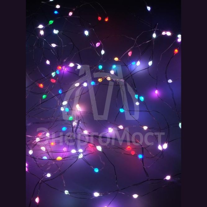 Гирлянда &amp;quot;Нить&amp;quot; ILDM096RGB-C-USB-RC 96 RGB минисветодиодов 9.6м с контроллером для помещений пульт SHLights 4690601049971