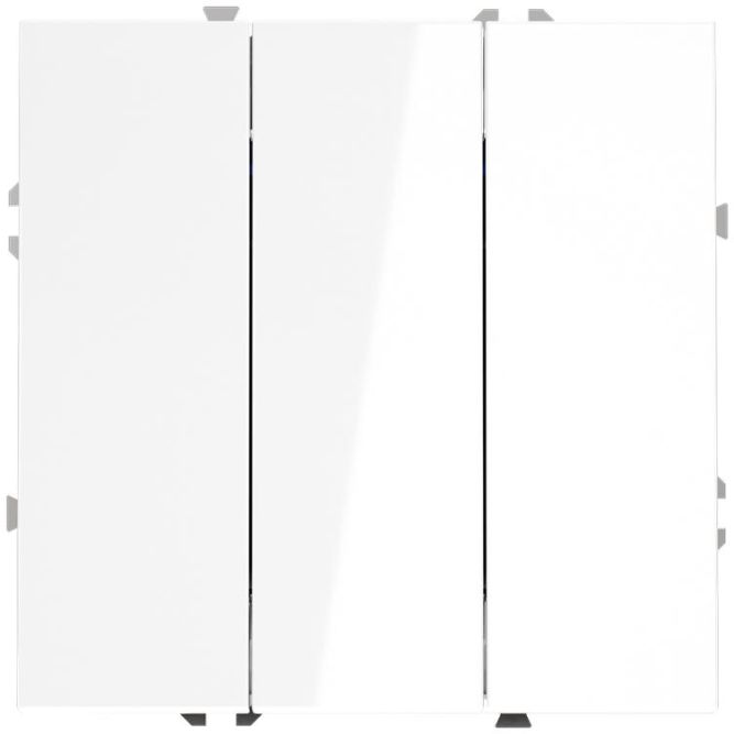 Выключатель 3-кл. СП S70 10А механизм бел. глянцевый Voltum VLS030101