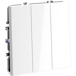 Выключатель 3-кл. СП S70 10А механизм бел. глянцевый Voltum VLS030101