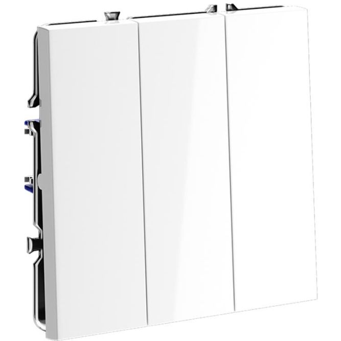 Выключатель 3-кл. СП S70 10А механизм бел. глянцевый Voltum VLS030101