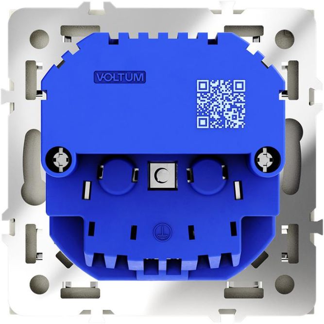 Розетка 1-м СП S70 16А с USB A+A с заземл. защ. шторки механизм шелк Voltum VLS040404