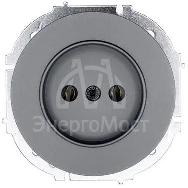 Розетка 1-м СП OSEN без заземл. ПБТ механизм сер. матов. LEZARD 743-7488-121B