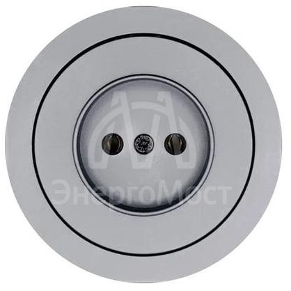 Розетка 1-м СП OSEN без заземл. ПБТ механизм сер. матов. LEZARD 743-7488-121B