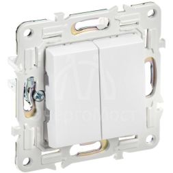 Выключатель проходной 2-кл. SKANDY 10А SK-V05W арктич. бел. IEK SK-V22-0-10-K01