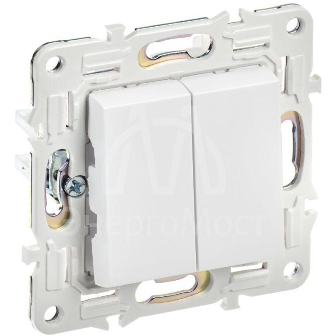 Выключатель проходной 2-кл. SKANDY 10А SK-V05W арктич. бел. IEK SK-V22-0-10-K01