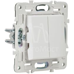 Выключатель проходной 2-кл. SKANDY 10А SK-V05W арктич. бел. IEK SK-V22-0-10-K01