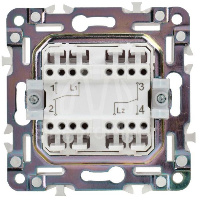 Выключатель проходной 2-кл. SKANDY 10А SK-V05W арктич. бел. IEK SK-V22-0-10-K01