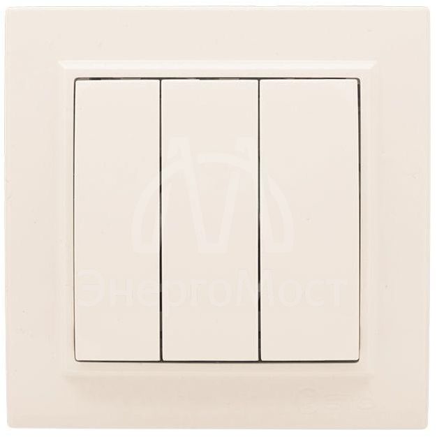 Выключатель 3-кл. СП Минск 10А IP20 беж. EKF ERV10-024-20