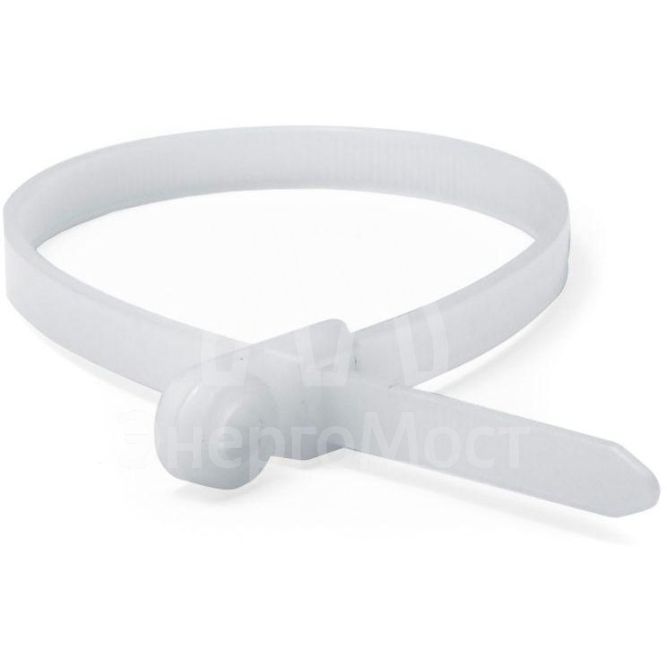 Хомут кабельный 2.5х150 полиамид бел. с монтажн. отверст. (уп.100шт) DKC 252150SR-I