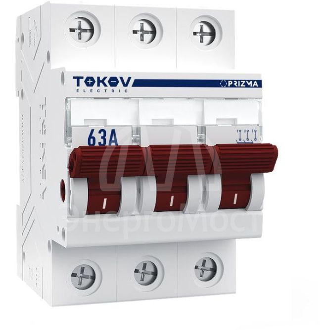 Выключатель нагрузки модульный 2П 63А TOKOV Electric TKE-PZ60-MDSI-2-63