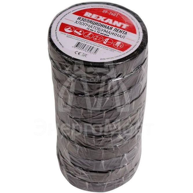 Изолента х/б 18мм (рул.15м) REXANT 09-2401