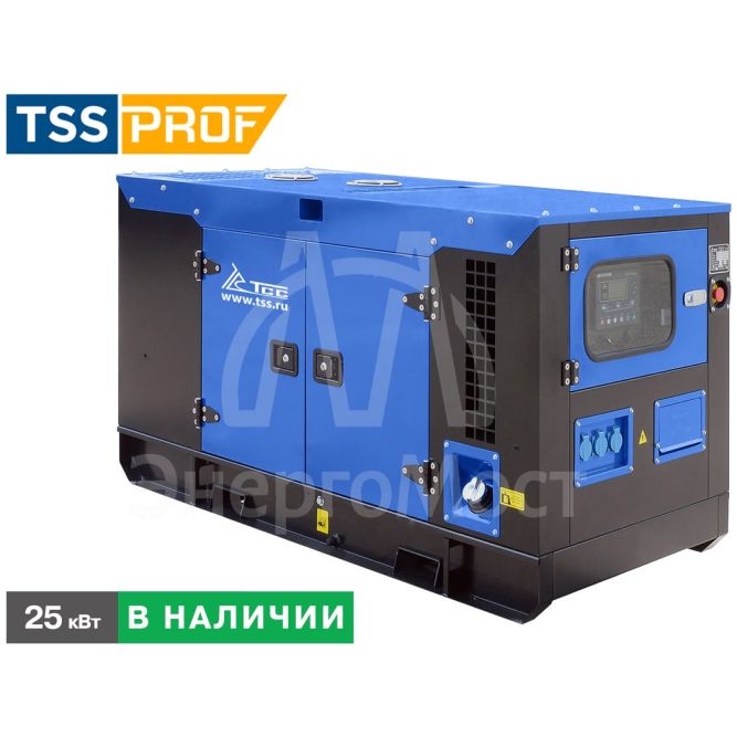 Дизельный генератор ТСС АД-25С-Т400-2РКМ5 в шумозащитном кожухе
