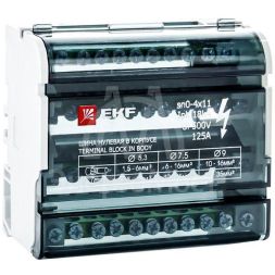 Шина нулевая в корпусе 4х11 EKF sn0-4x11